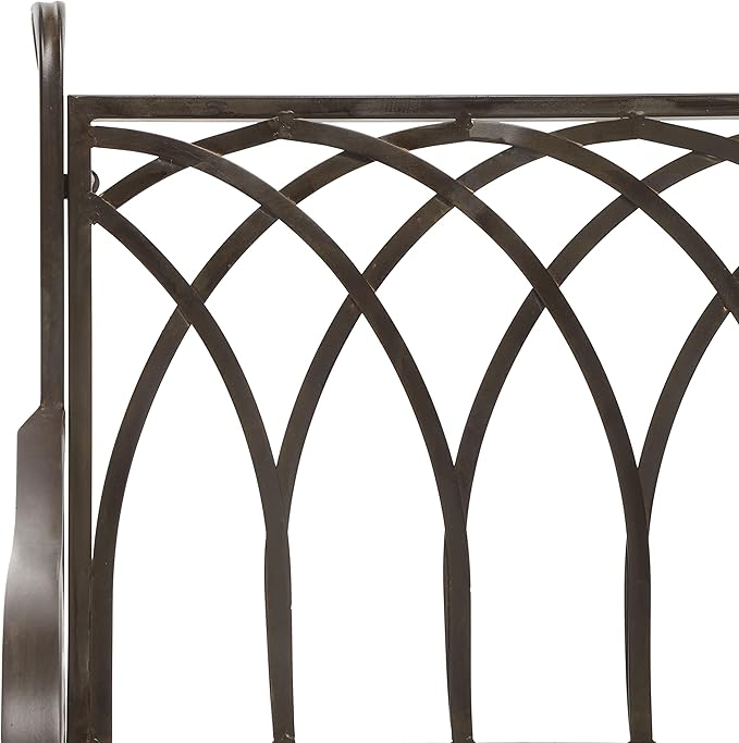 SAFAVIEH Outdoor Collection Medrano Victorian Rustic Brown Wrought Iron Rocking Chair
