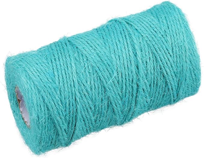 jijAcraft Jute Twine String 328 Feet, 2mm Colored Natural Twine for Gift Wrapping, Climbing Plant, Garden Craft, DIY Christmas Handmade Arts, Gift Decoration