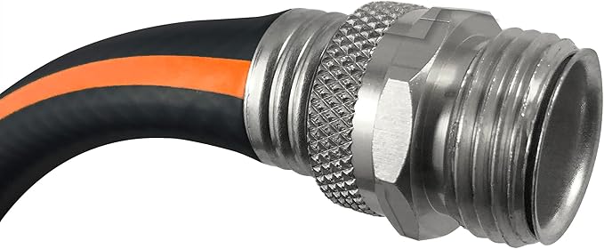 Flexon Flextreme Pro 5/8" x 50ft Performance Rubber Garden Hose – Heavy-Duty, Kink-Resistant, All-Weather Flexibility, Industrial-Grade Couplings, Durable Outdoor Watering Hose for Lawn & Garden