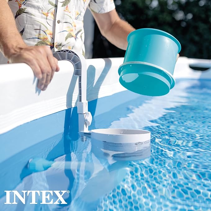 INTEX SX3000 Krystal Clear Sand Filter Pump for Above Ground Pools: 3000 GPH Pump Flow Rate – Includes Deluxe Wall Mount Pool Cleaning Surface Skimmer