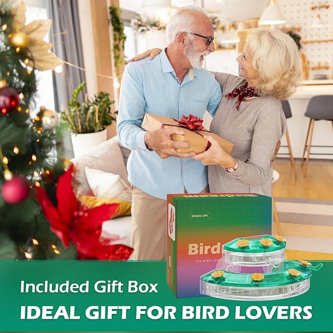 Birdream Window Hummingbird Feeders for Outdoors, with Strong Suction Cups & 7 Feeding Ports, Easy to Use and Maintain, Gift for Bird Lover, Plastic Bird Feeder, 1 Pack, 10oz - Green