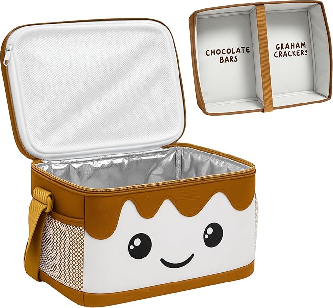 THE S'MORES COMPANY - S’mores Caddy with Tray Organizer, Smores Snackle Box Kit for S’mores Supplies, Camping Accessories