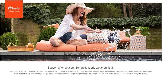Sunbrella Patio Cushions - 20.5" W x 49" L x 2" T, Outdoor Adirondack Chair Cushion with Comfort, Style & Durability Designed for Outdoor Living - Made in The USA