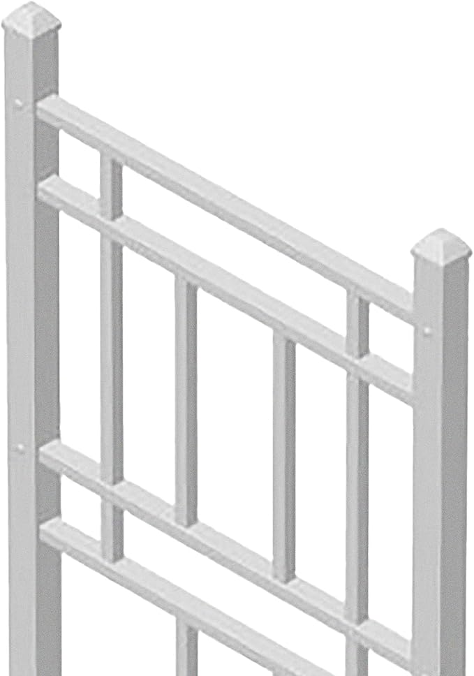Dura-Trel Wellington 28 by 75 Inch Indoor Outdoor Garden Trellis w/Ground Anchors, Plant Support for Vines, Climbing Plants, & Vegetables, White