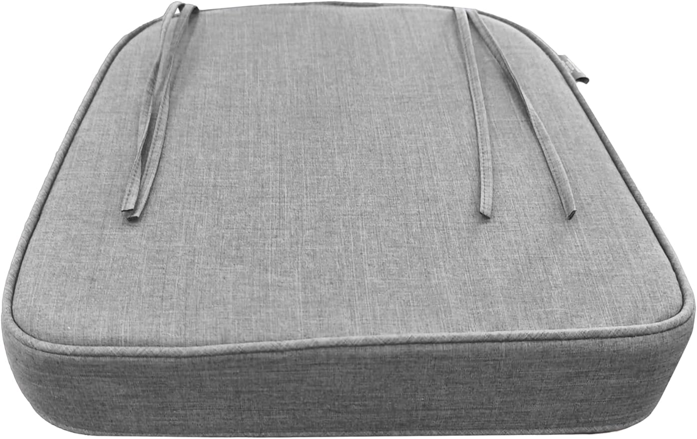 19"x 19"x 3" Patio Chair Cushions Set of 2, Waterproof Outdoor Chair Cushions, Patio Seat Cushion with Adjustable Ties, Light Grey