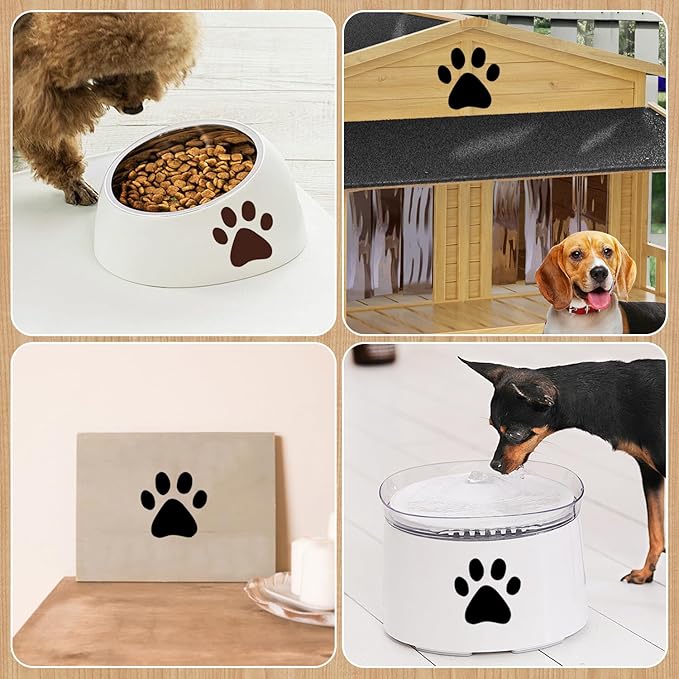 8 PCS Dog Paw Stencils, Animal Paw Paint Stencil Reusable Templates for Painting on Wood, 8 Sizes Bear Paw Plastic Stencils Set for Paper Art Fabric Tile Wall Room Home DIY Craft Decoration