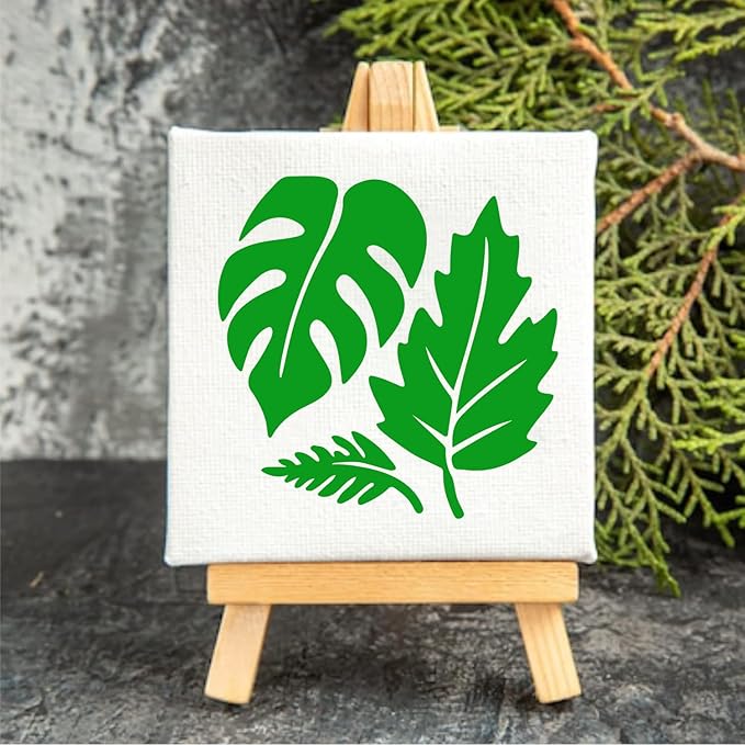 Stencils Plants 4in 53pcs Paint Template Reusable Plastic Templates DIY Crafts Stencil Painting Decoration for Fabrics Window Wall Home Wood(4inch 53 Pack)