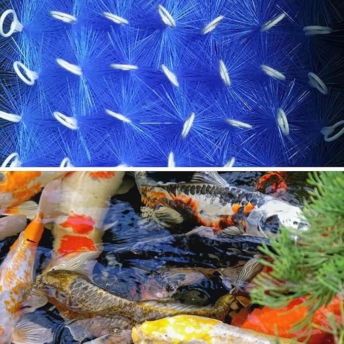 RINOO 2 Pcs Fish Pond Filter Brushes Set for Koi Pond Filter Fish Tank Aquarium Water Garden Pond Skimmer Filter Cleaning Brush 16 Inch by 4.7 Inch (Blue)