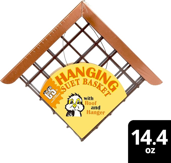 C&S Hanging Suet Basket w/Roof 14.4 Ounces