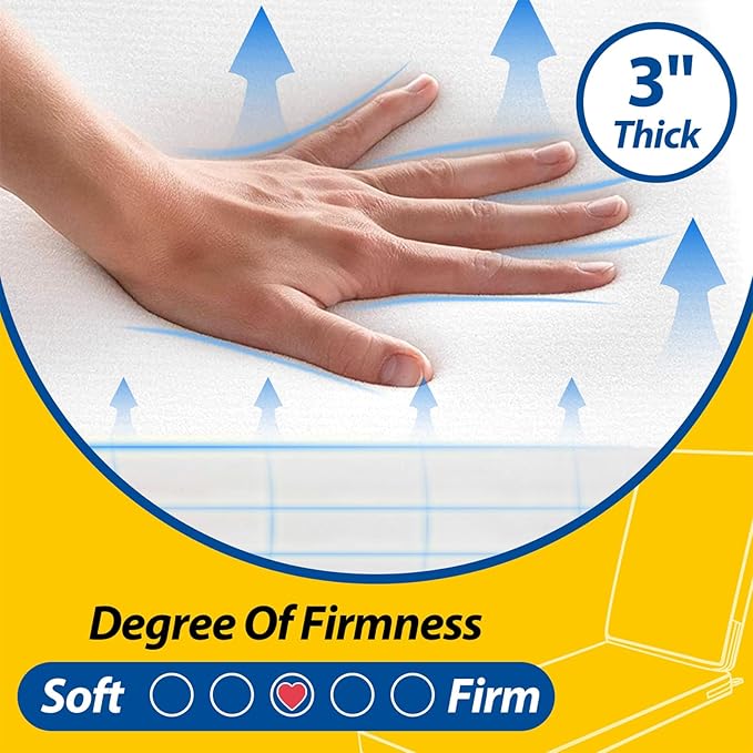 AAAAAcessories Outdoor Chaise Lounge Cushions, Fade-Resistant, Waterproof Patio Furniture Replacement Cushions, 78" x 20" x 3", Charcoal Black