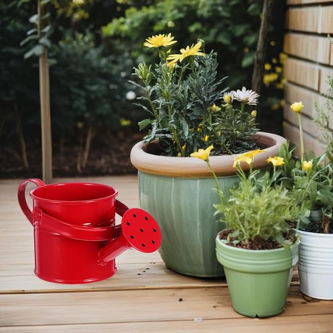 4Pcs Kids Watering Pot Metal Waterbottle Creative Watering Tin Small Watering Can Iron Sprinkling Kettle Portable Watering Can