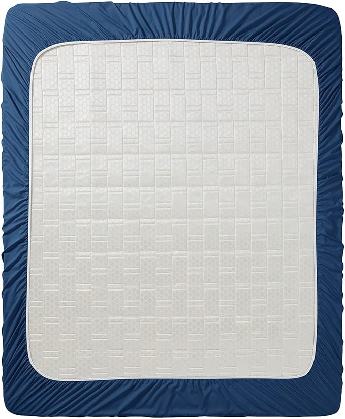 Clara Clark Fitted Sheet, Extra Deep Pocket Fits Deep Mattress, Luxury Soft Fitted Sheet Only, Twin XL Navy Blue