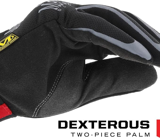 Mechanix Wear: Utility Work Gloves with Secure Fit, Touchscreen Capable, High Dexterity, Synthetic Leather Glove for Multi-purpose Use, Work Gloves for Men, Black (Black, X-Large)