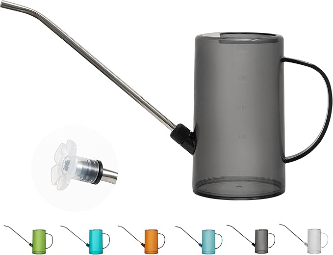 Small Watering Can for Indoor Plants, Long Spout Watering Can Indoor with Sprinkler Head 34oz
