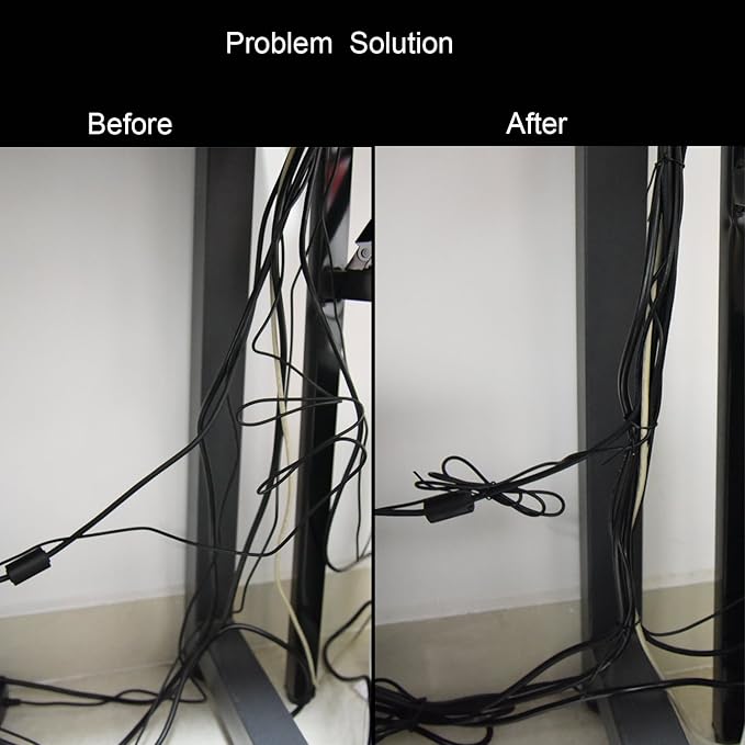 250 Piece Metallic Twist Cable Cord Wire Ties Reusable Fastening (6 Inch, Black)
