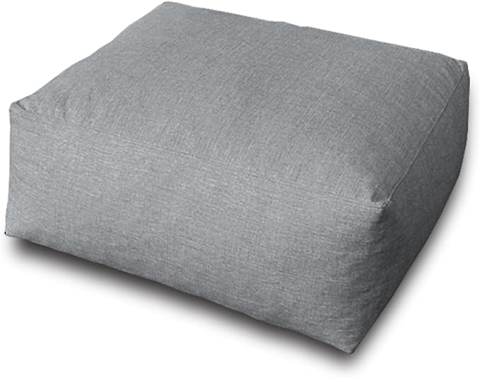 Patio Ottoman, Outdoor Coffee Table Bean Bag Chair, Daybed Sofa Comfy Couch, Modular Patio Sectional Sofa, Water-Resistant Olefin Fabric, High-Density Foam Filled, Comfy Lounge Seat, Dark Gray
