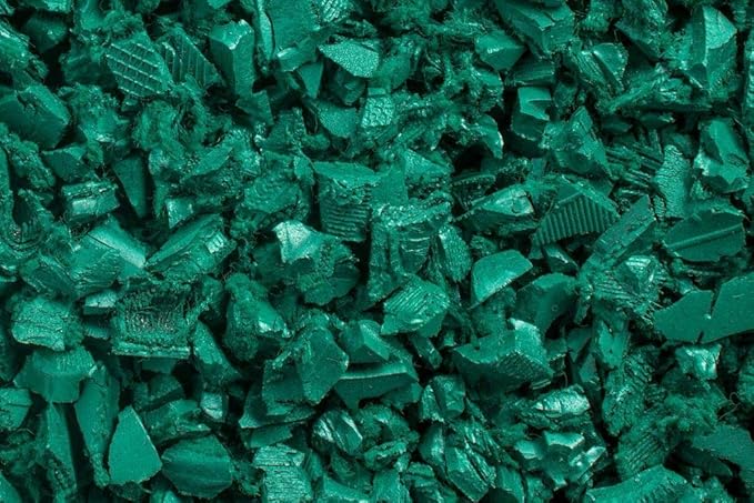 Playsafer Rubber Mulch Nuggets Protective Flooring for Playgrounds, Swing-Sets, Play Areas, and Landscaping (1,000 LBS - 39 CU. FT., Green)