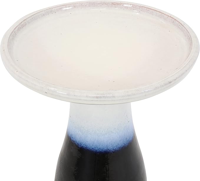 Sunnydaze 21" H Ceramic Bird Bath for Outside - Hand-Painted Outdoor Bird Bath Bowl, UV/Frost-Resistant Finish - Twilight