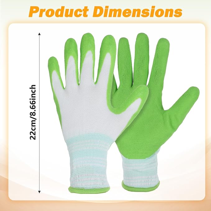 Thinp 2 Pairs Gardening Gloves, Outdoor Work Garden Gloves Breathable Rubber Coated Outdoor Protective Yard Glove with Grip for Women Men Garden Essentials (Green, Purple)