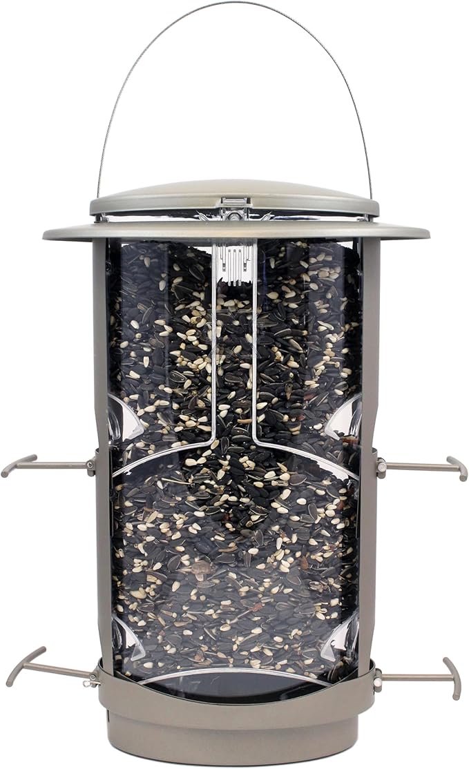 More Birds X-1 Squirrel-Proof Bird Feeder with 4.2-Pound Bird Seed Capacity and Four Feeding Ports