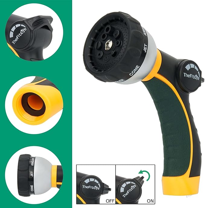 TheFitLife Flexible Metal Garden Water Hose - Upgrade Leak and Fray Resistant Design, Stainless Steel with Solid Fittings and Sprayer Nozzle, Lightweight Kink Free Durable Easy Storage (100 FT)