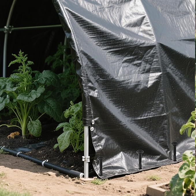 50Pcs 8-Inch Plastic Landscape Edging Spikes, Spiral Anchoring Nails for Weed Barrier, Paver Edging, Landscape Edging, Artificial Turf, Grass Pathways, and More