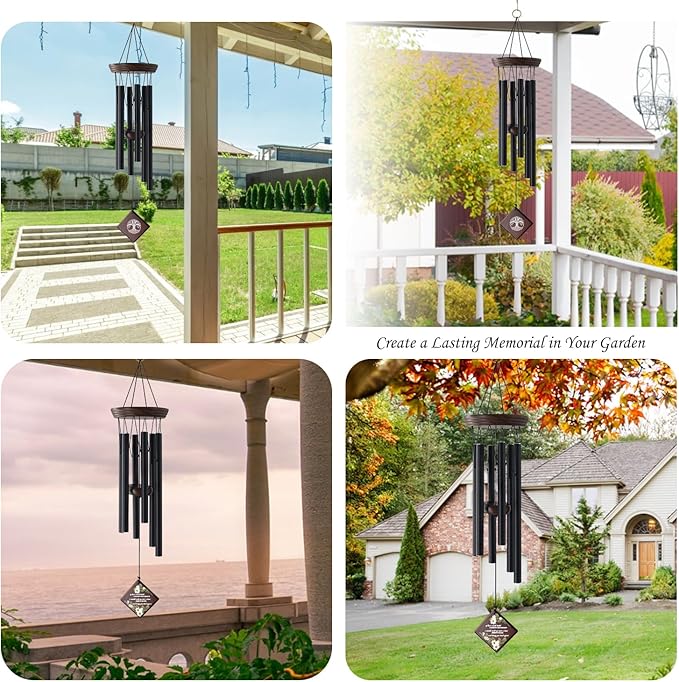 ASTARIN Wind Chimes for Outside,28'' Memorial Wind Chimes Sympathy Wind Chimes for Loss of Loved One Tree of Life Memorial Wind Chime Bereavement Condolence Gifts for Loss of Mother Father Husband