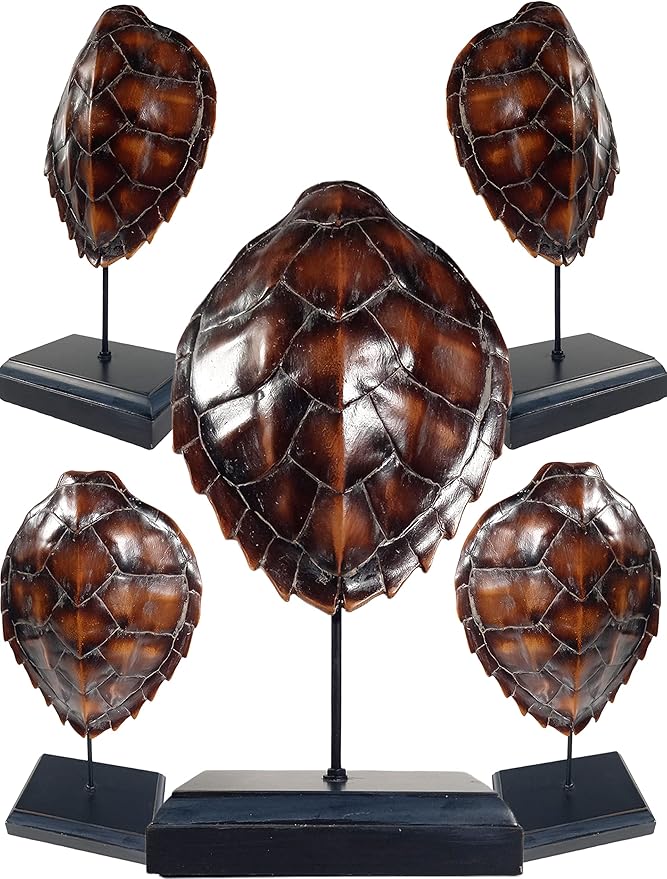Urbalabs Indoor Standing Modern Turtle Shell Decor Minimalist Tortoise Beach Garden Statues Ocean Lake Cabin Beach Ocean Nautical Decorative Fishing Beach Themed Home Decor Nautical (Sea Turtle)