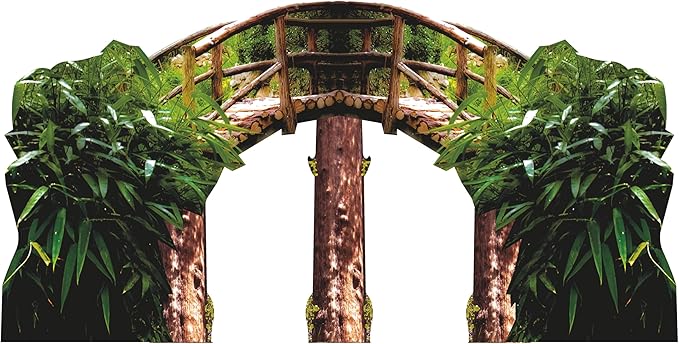 SP13308 Japanese Garden Bridge Creek Water Tree Bush Cardboard Cutout Standee Standup