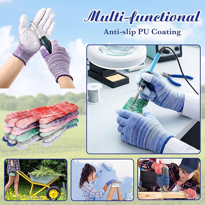 Breathable Gardening Gloves for Women and Men 8.9 Inch Multi-purpose Garden Gloves Texture Grip Comfortable Outdoor