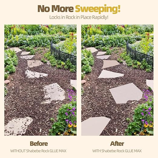 Mulch Glue for Landscaping, 4Gallon Rock Glue, Fast-Dry Non-Toxic Weather-Resistant Strong Gravel Binder, Pine Straw Outdoor Strong Pebble Gravel Hold for Garden, Mulch Lock and Pea Gravel