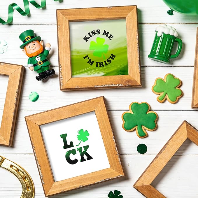 72 Pcs St Patricks Day Stencils for Painting Set, Reusable Shamrock Leaf Hat Beer Mugs Painting Templates - Stencil Crafts Drawing Templates for DIY Scrapbook, Home Wall Murals, Canvas Wood Signs