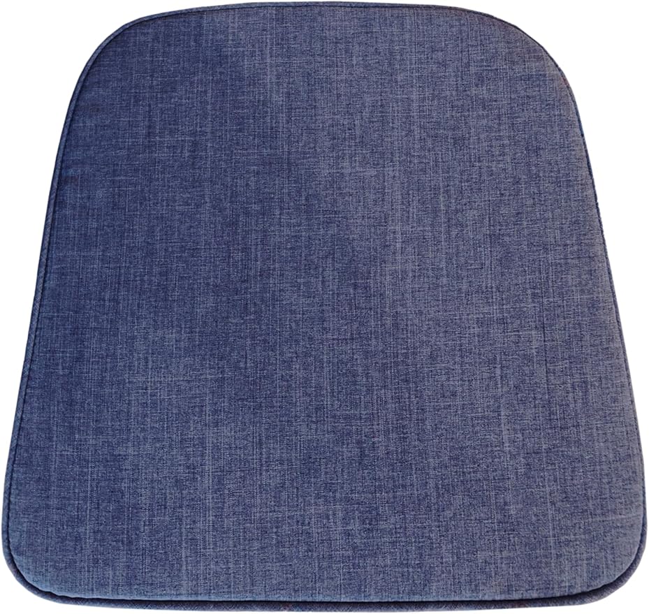 17"x 16"x 3" Patio Chair Cushions Set of 2, Waterproof Outdoor Chair Cushions, Patio Seat Cushion with Adjustable Ties, Blue