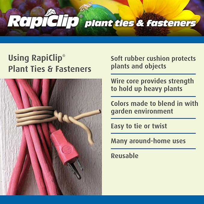 Luster Leaf Rapiclip Heavy Duty Soft Wire Tie 857, Green