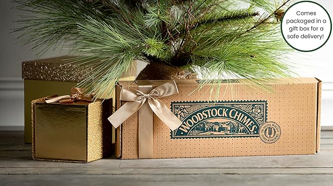 Woodstock Chimes Signature Collection, Woodstock Temple Bells, Trio (24'') Copper, Wind Bells for Outdoor, Patio, Home or Garden Décor (TB3C)