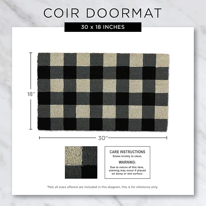 DII Natural Coir Doormat Outdoor Welcome Mat, 17x29, Bird