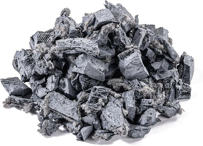 Playsafer Rubber Mulch Nuggets Protective Flooring for Playgrounds, Swing-Sets, Play Areas, and Landscaping (Gray, 77 CU. FT. - 2,000 LBS)