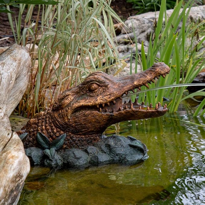 Aquascape Alligator Spitter Fountain for Ponds and Water Gardens | 78302