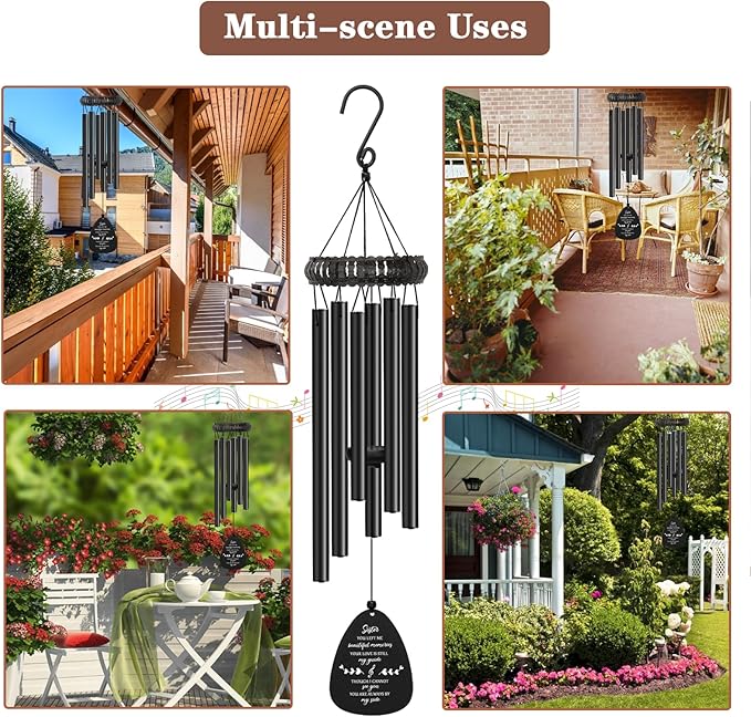 Memorial Gifts for Loss of Sister, Wind Chimes for Loss of Sister, Loss of Sister Sympathy Gifts, Bereavement Remembrance Funeral Grief Gifts for Loss of A Loved Sister