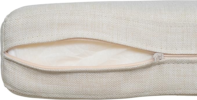 Christopher Knight Home Alice Acacia Wood Outdoor Loveseat, Wooden Patio Loveseat Sofa, Patio Furniture 2-Seater Sofa with Thick Cushions, Comfy Lounge Sofa Outdoor for 2 People, Beige + Natural