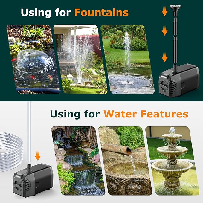 POPOSOAP Pond Filter with 20W Solar Fountain Pump, Solar Pond Filter with 280GPH Pump & Fountain Kit, Outdoor Filter Box with 6.6FT PVC Tubing, Perfect for Ponds Clean, Clear, and Add Water Features