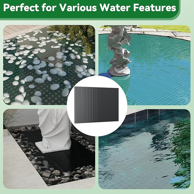 24x36 in Fountain Basin Grate, Black Reservoir Grates, for Pond/Water Garden/Waterfall/Fountain, Holds Rock Bubbler and Other Decoration Objects