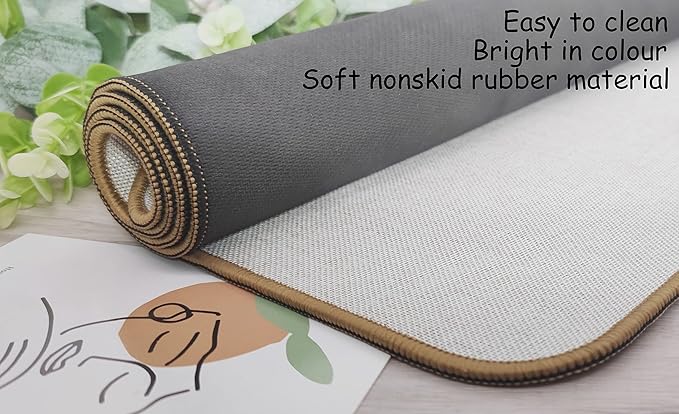 Nogrit Boho Welcome Door Mat Outdoor 17x30 Set of 2 Abstract Boho Sun Sunrise Sunset Sunshine Mid Century Modern Decor Doormat Indoor Entrance, Non Slip Kitchen Doormat