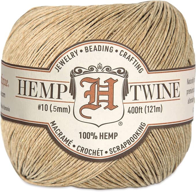 0.5 mm (1/64") Natural Hemp Twine/Cord Ball 121 m (400 ft)