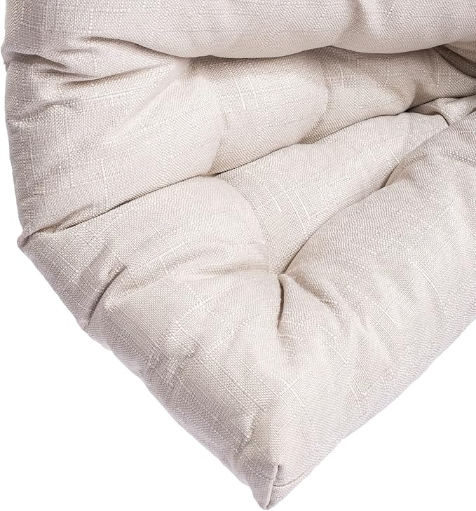 SQUARE MOON 4 Pack Chair Cushions, Seat Cushions, Chair Pads, Chair Mat for Indoor, Outdoor Dining Chair, Kitchen Chairs, Dining Room Chairs (16" × 16" × 4 Pack, Ivory)