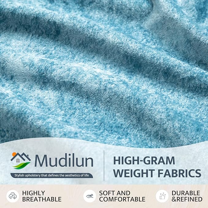 mudilun Rocking Chair Cushion Set - Non-Slip Tufted Rocking Chair Cushions with Ties Soft Indoor/Outdoor Wooden Rocking Chair Seat Pad for Porch Garden Cafe & Nursing