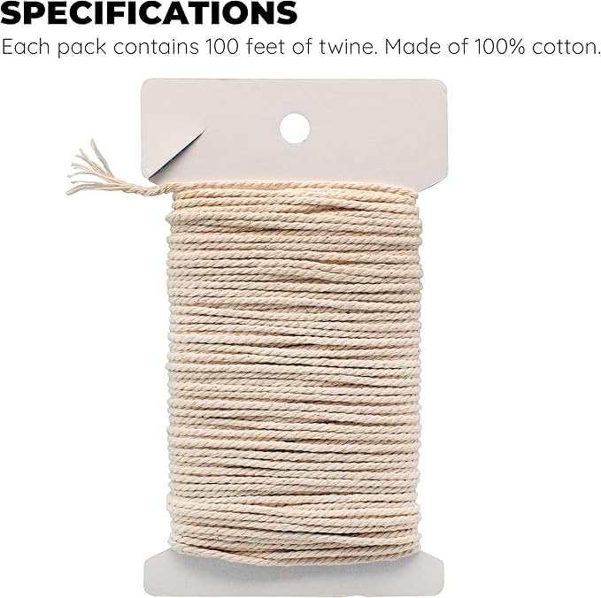 Culinary Elements Butcher's Kitchen Twine, String for Cooking, Crafts, Gardening, Butcher Twine for Roast, Turkey, Chicken, Trussing Twine,1-Pk 100ft.