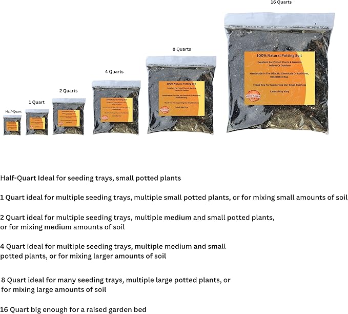 Premium Potting Soil for Indoor Plants, Outdoor Gardens, Vegetables – Ideal Planting Soil, Tropical Mix and Garden Soil 2 Quarts