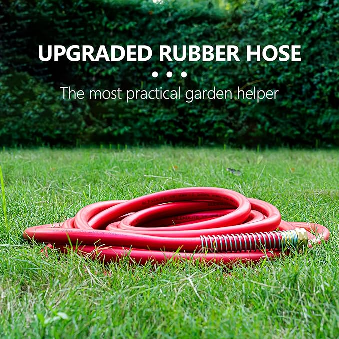 5/8" Garden Hose 30ft, -40℉ To 190℉ Hot/Cold, Heavy Duty,Flexible, 300psi Working, 1000psi Burst, 3/4" Brass Fittings with Hose Protector Coil Spring for Outdoor,Yard, Farm