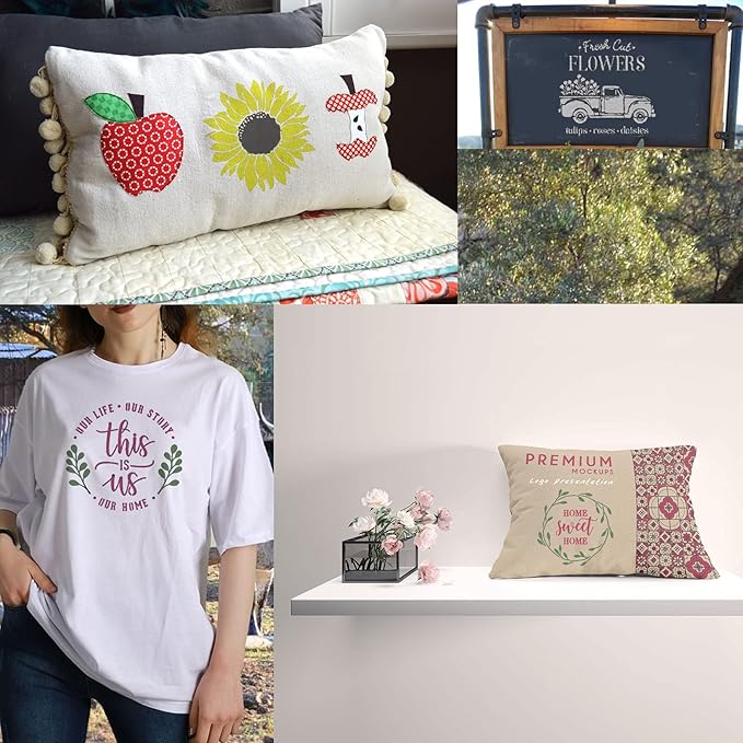 Farmhouse Stencils Farm Theme Reusable Stencils for Painting on Wood Animals Flower Vintage Truck Pattern Stencil for Drawing DIY Scrapbooking Furniture Wall Signs Floor Fabric Decors